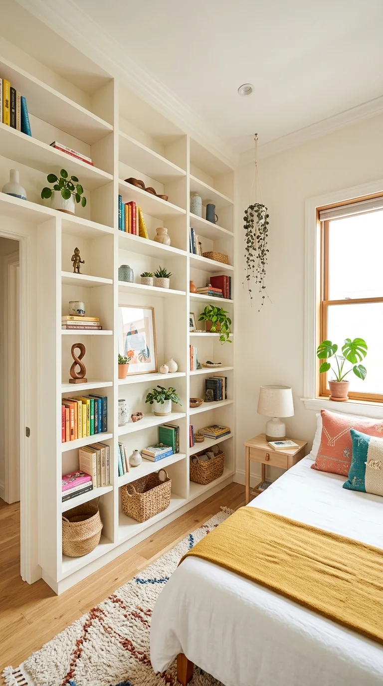 Floor to Ceiling Open Shelving