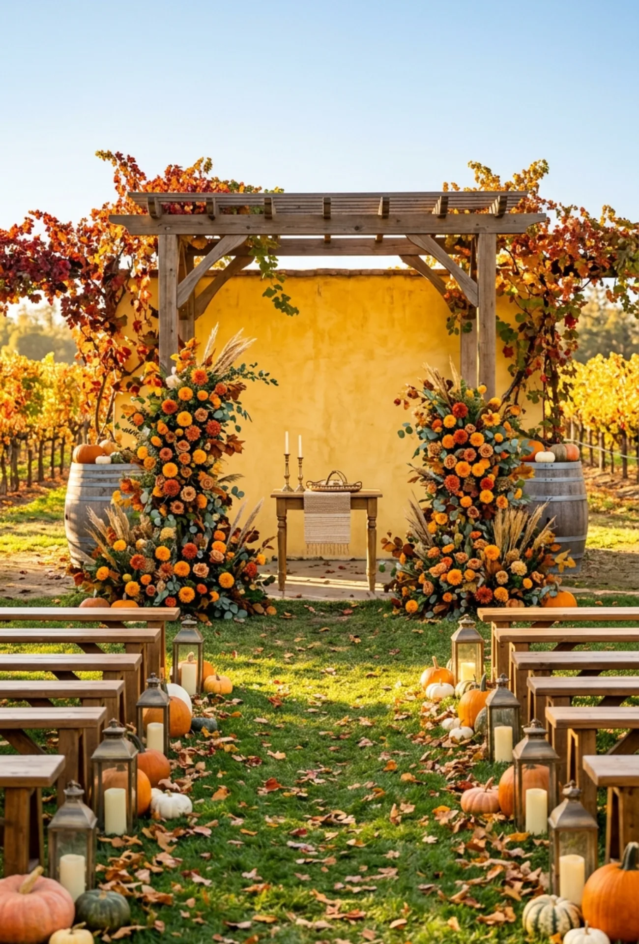 Floral Ground Ceremony Arch