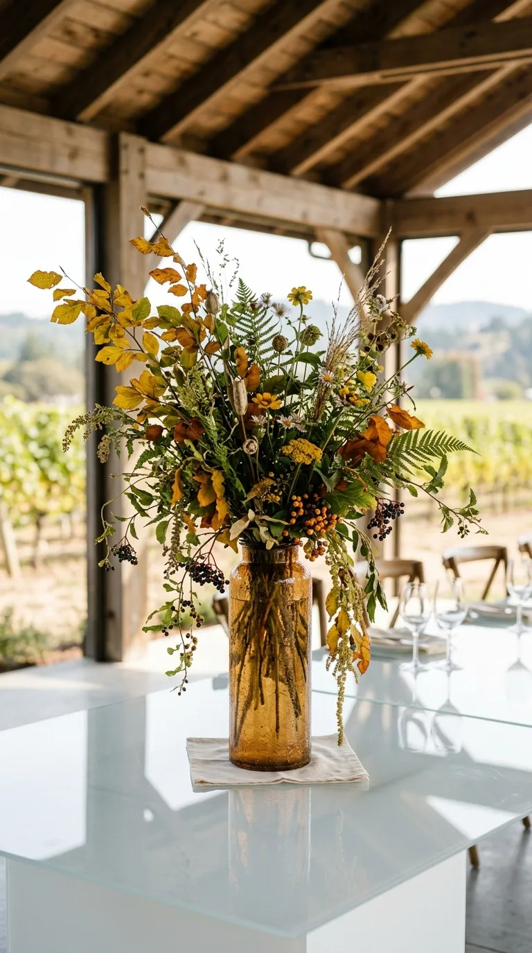 Foraged Greenery Centerpiece