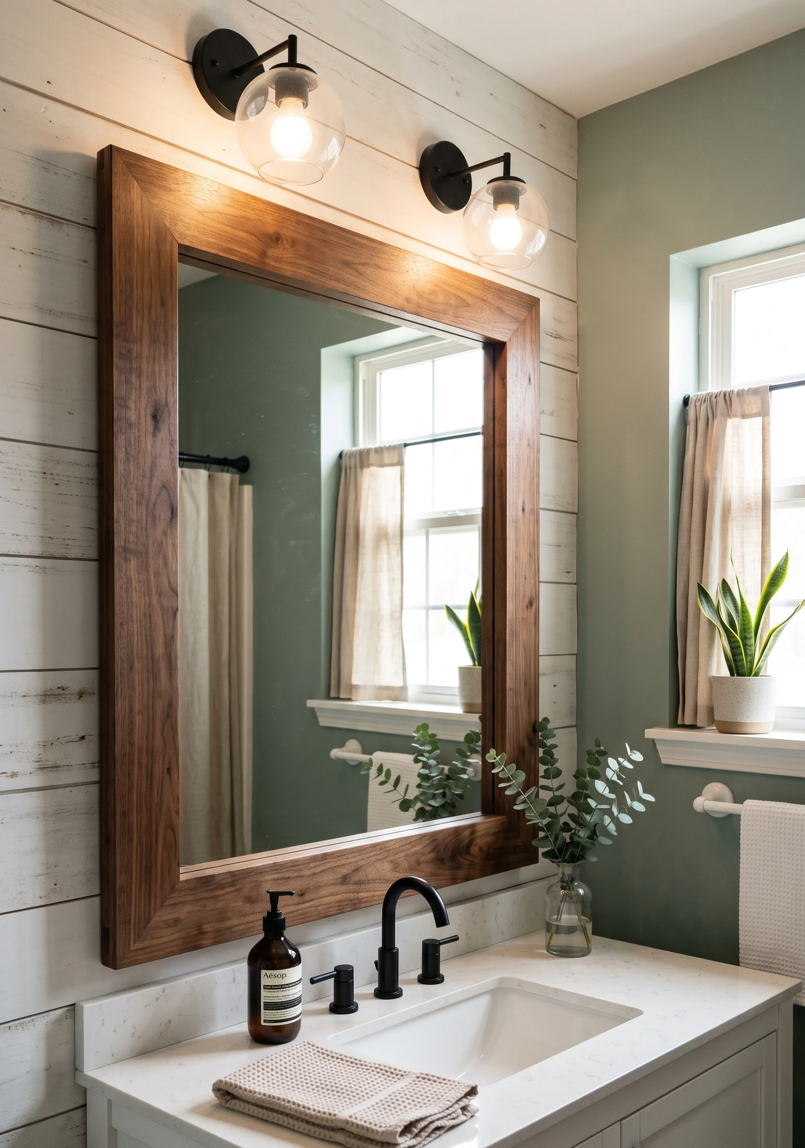 Frame a Builder-Grade Bathroom Mirror