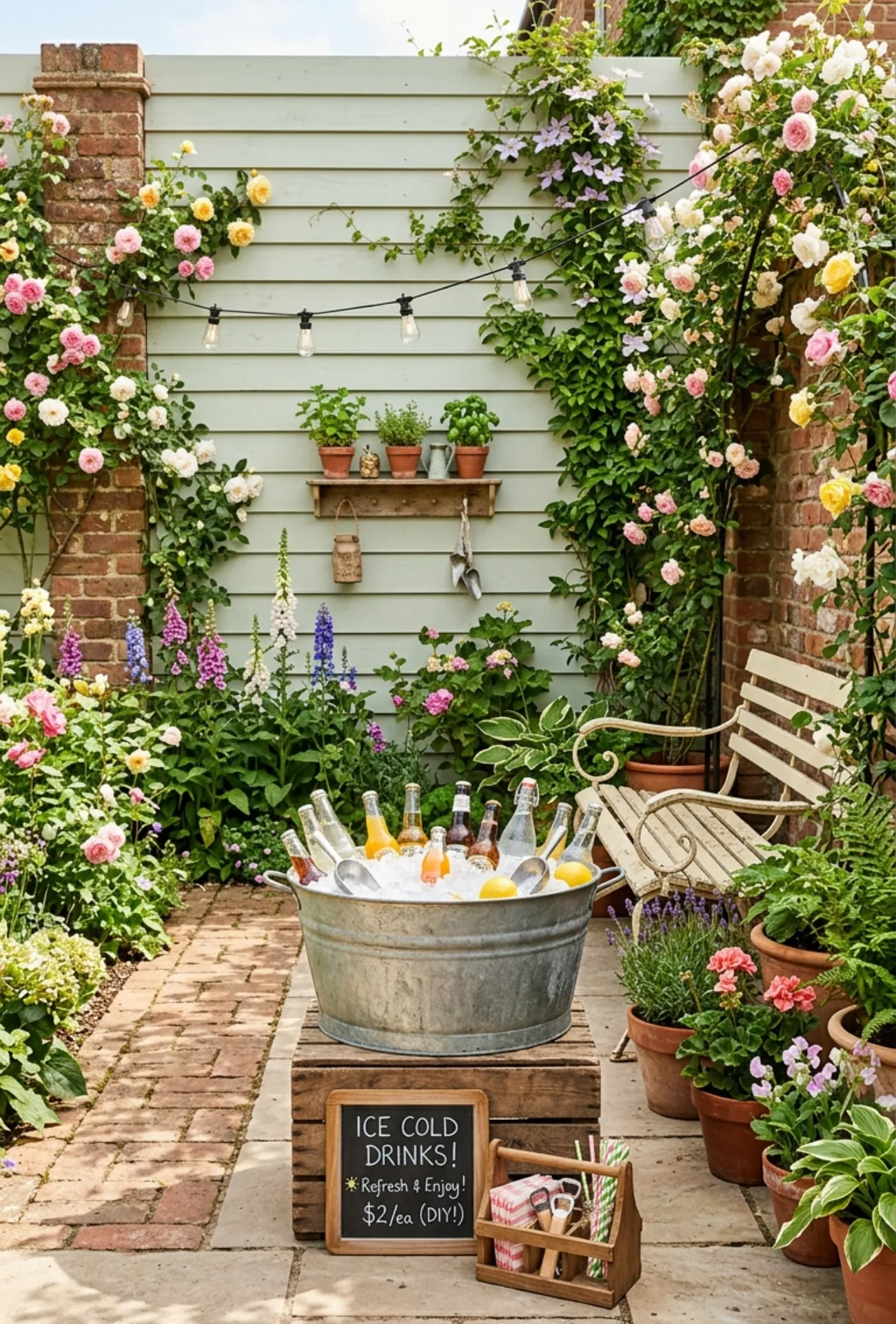 Galvanized Tub Drink Station