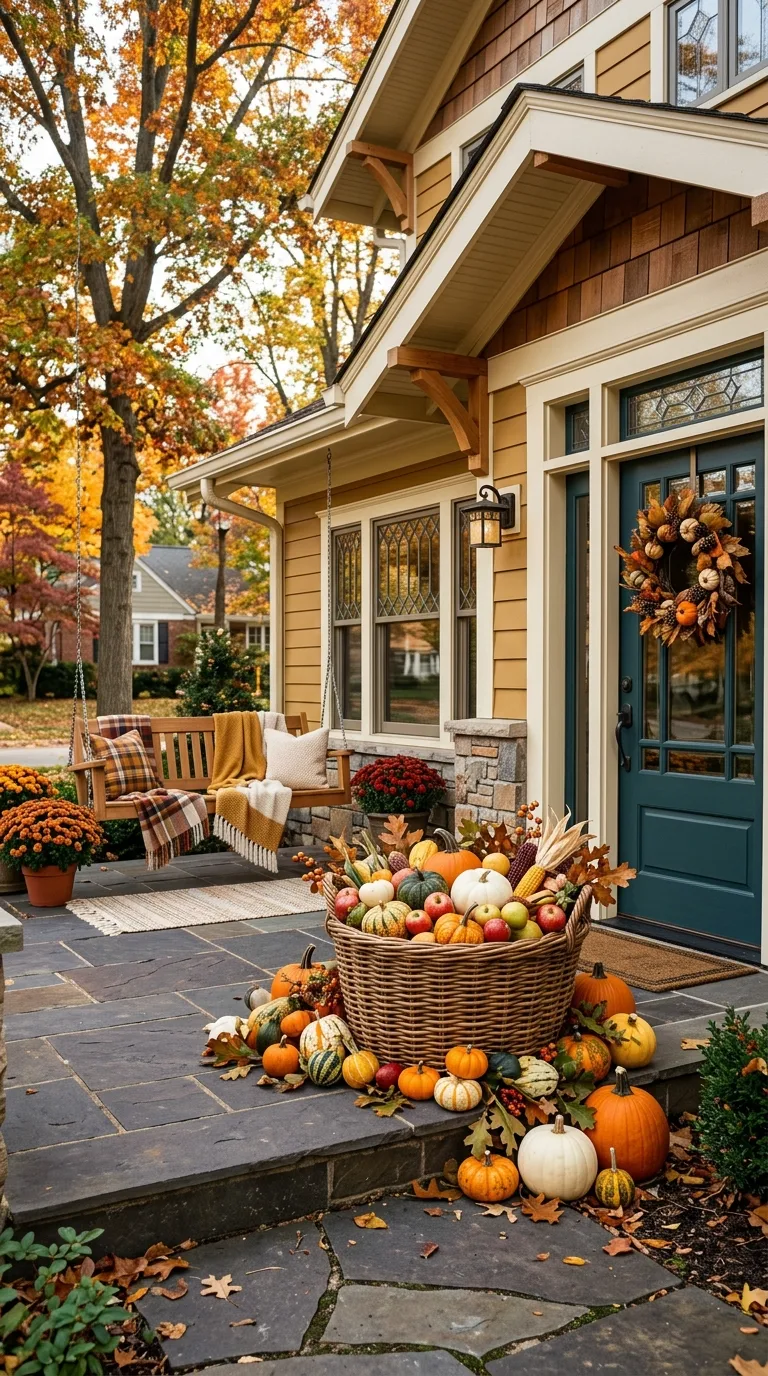 Harvest Basket Pumpkin Display