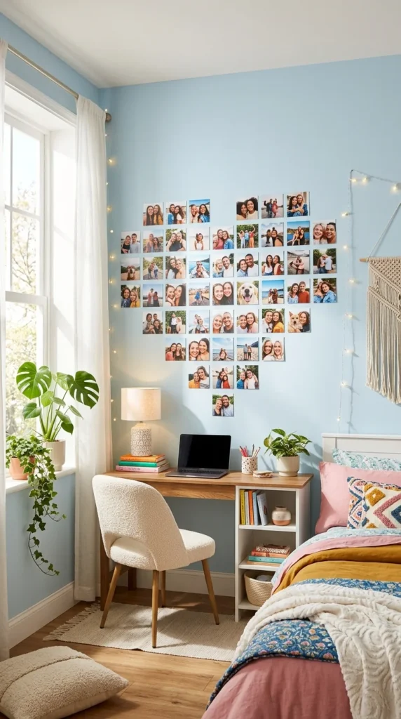 Heart Shaped Photo Collage Display