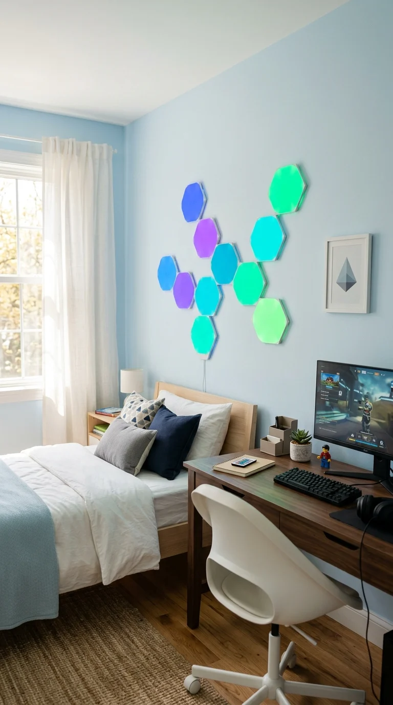 LED Hexagon Wall Light Display
