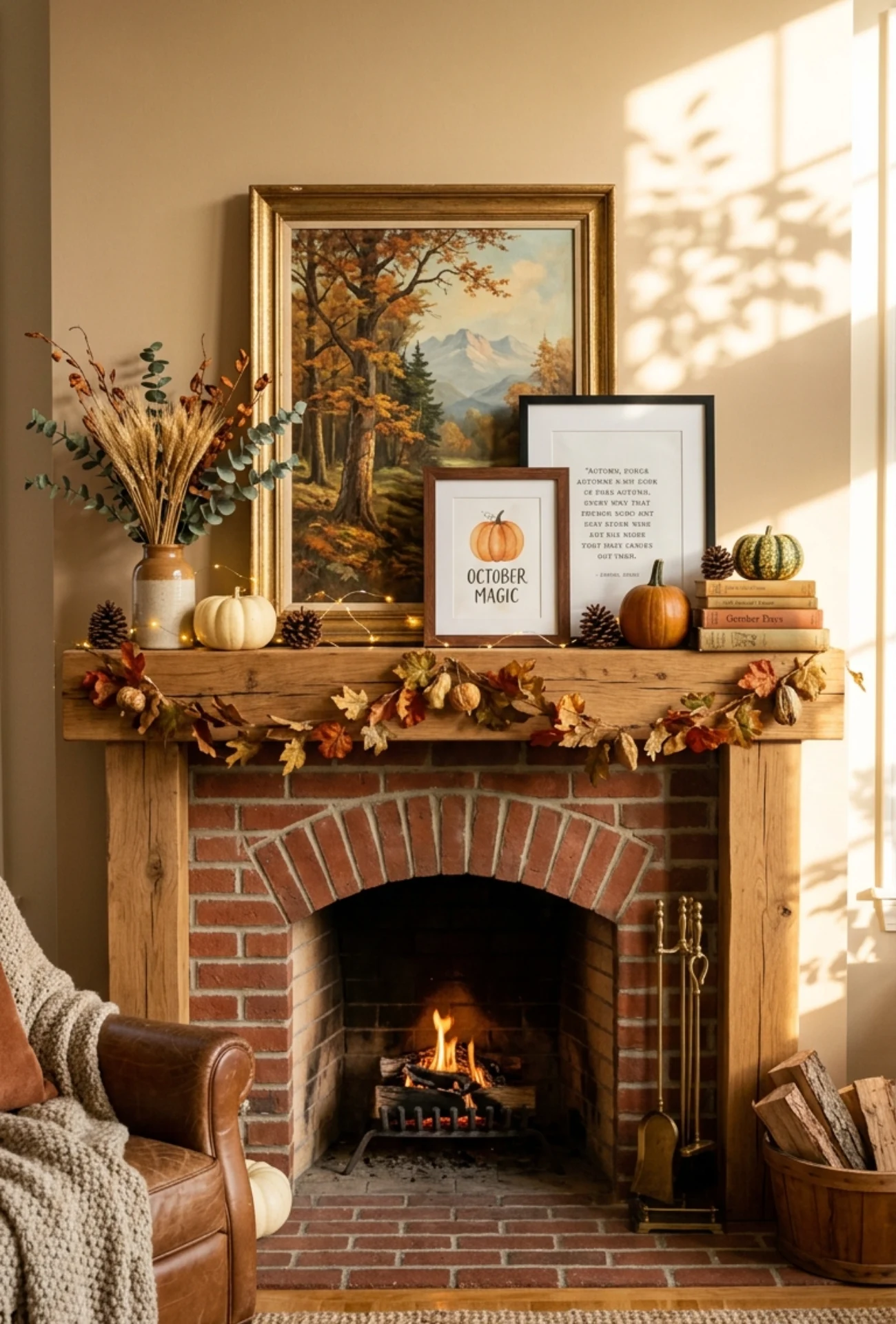 Layered Artwork Mantel Displays