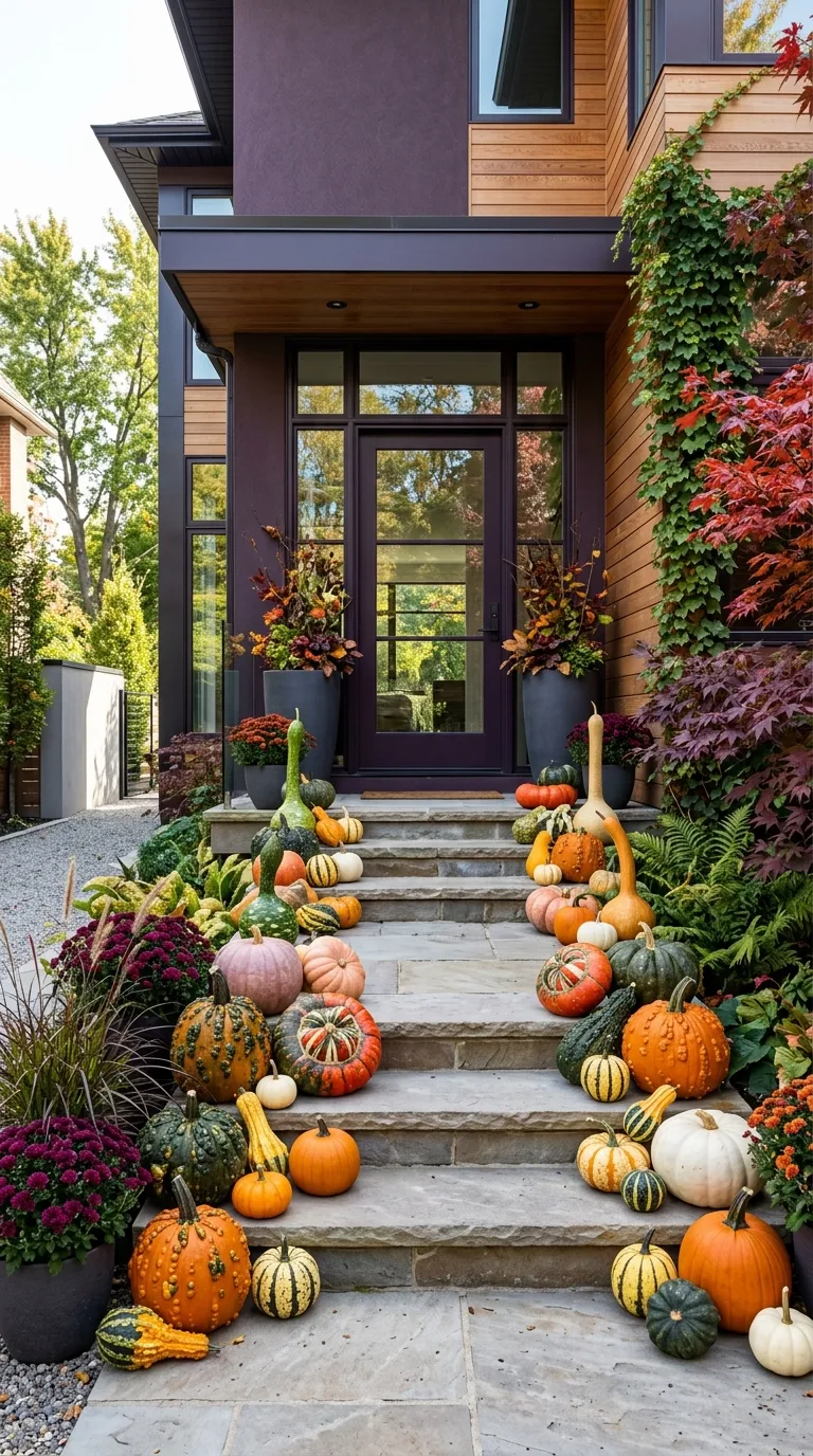 Mixed Gourds and Pumpkin Styling