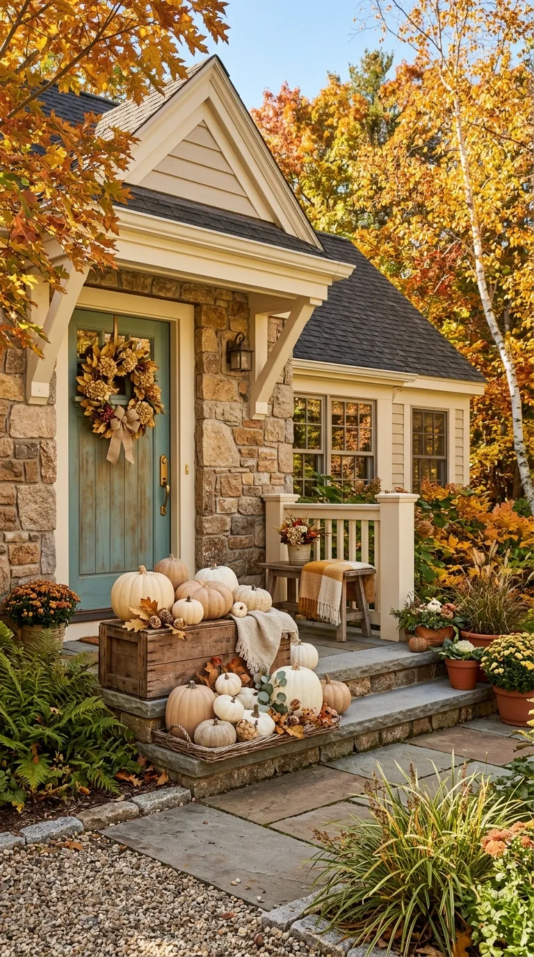 Neutral Faux Pumpkin Display