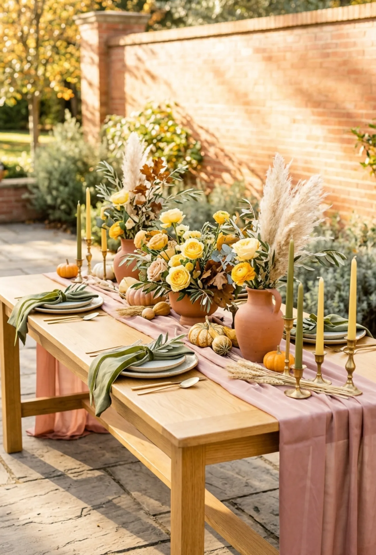 Olive Green and Butter Yellow