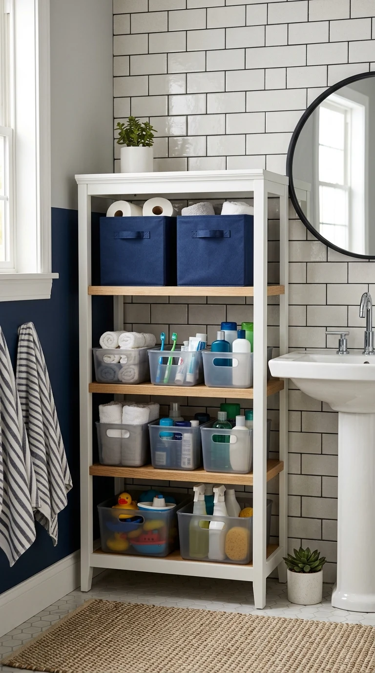 Organize with Labeled Storage Bins