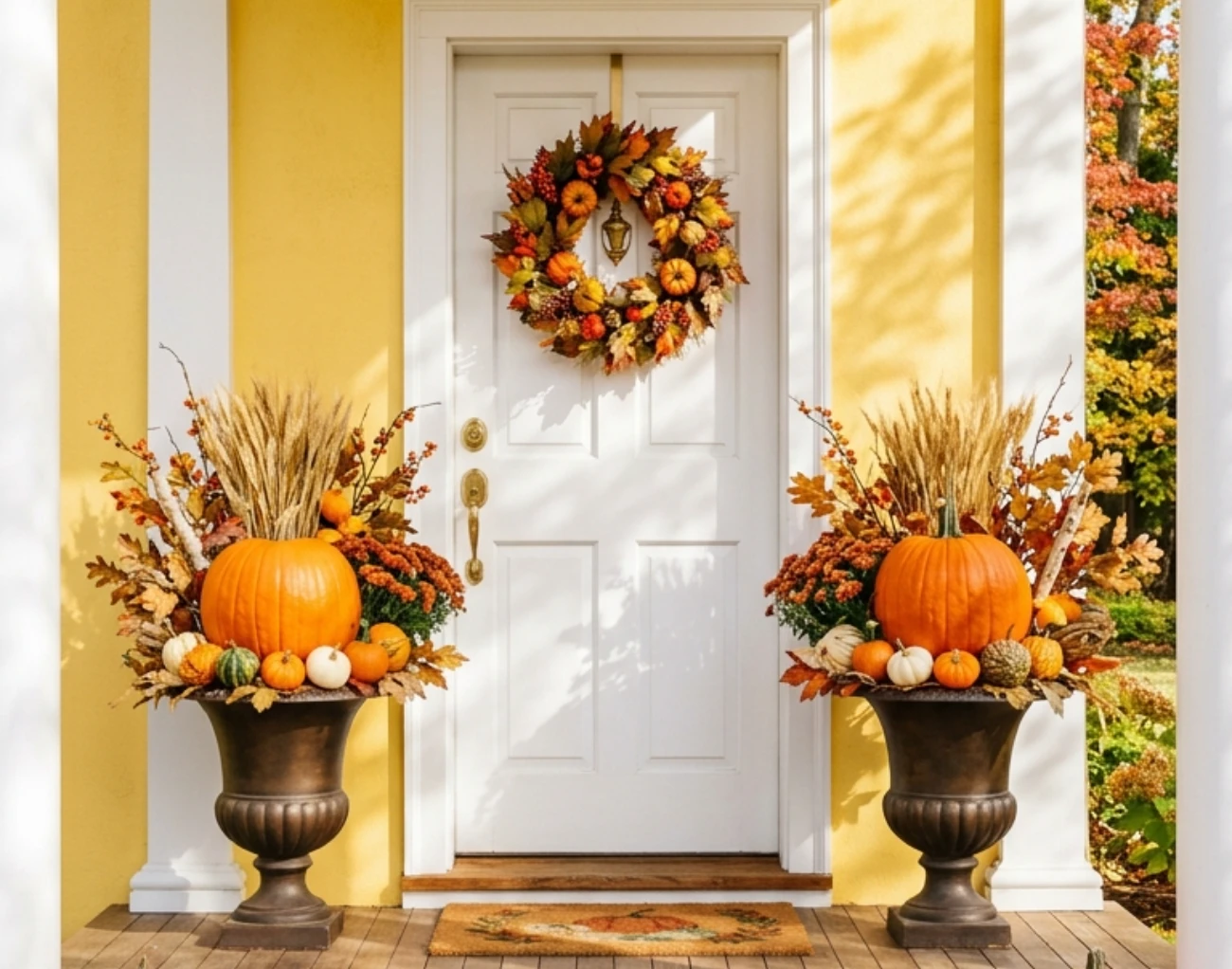 Outdoor Fall Pumpkin Decoration Ideas