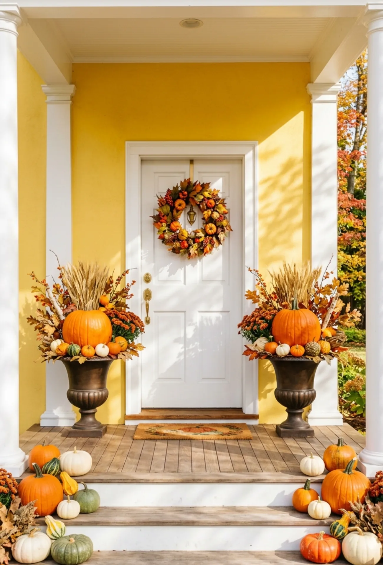 Oversized Pumpkin Urn Display