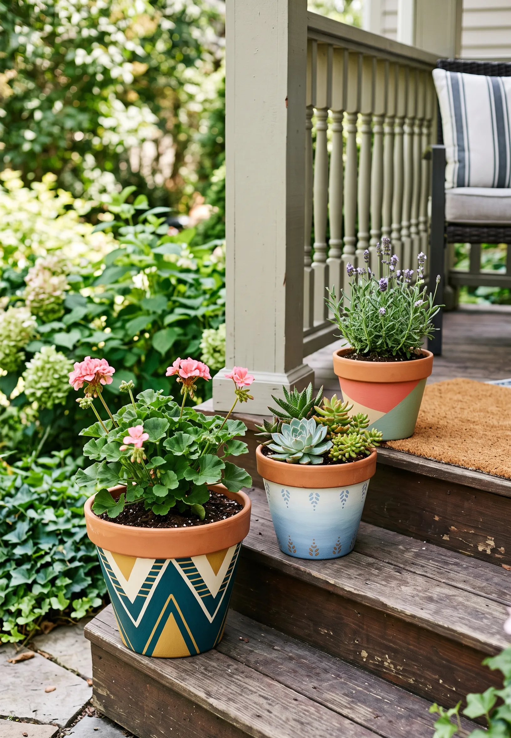 Painted Terra Cotta Pots