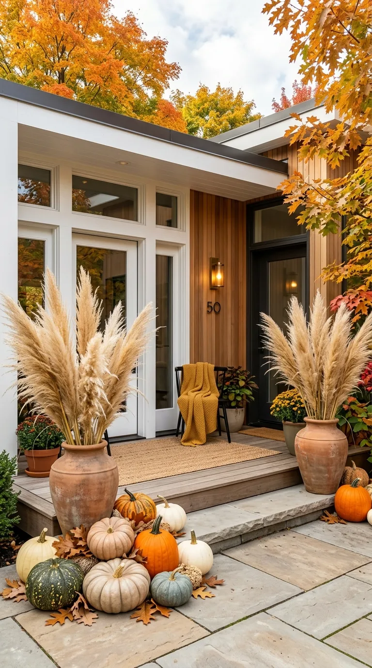 Pampas Grass Outdoor Urns