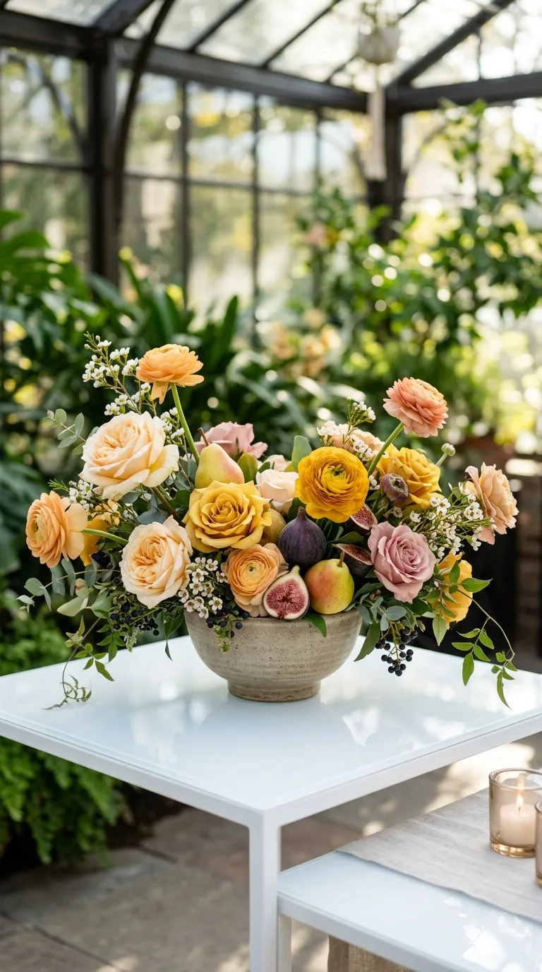 Pear and Fig Centerpieces
