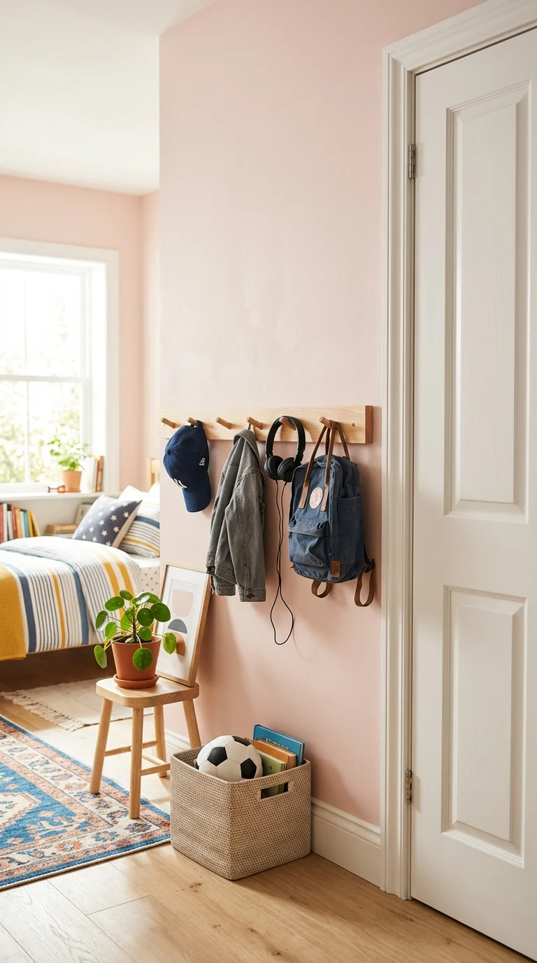 Peg Rail Wall for Hats and Jackets