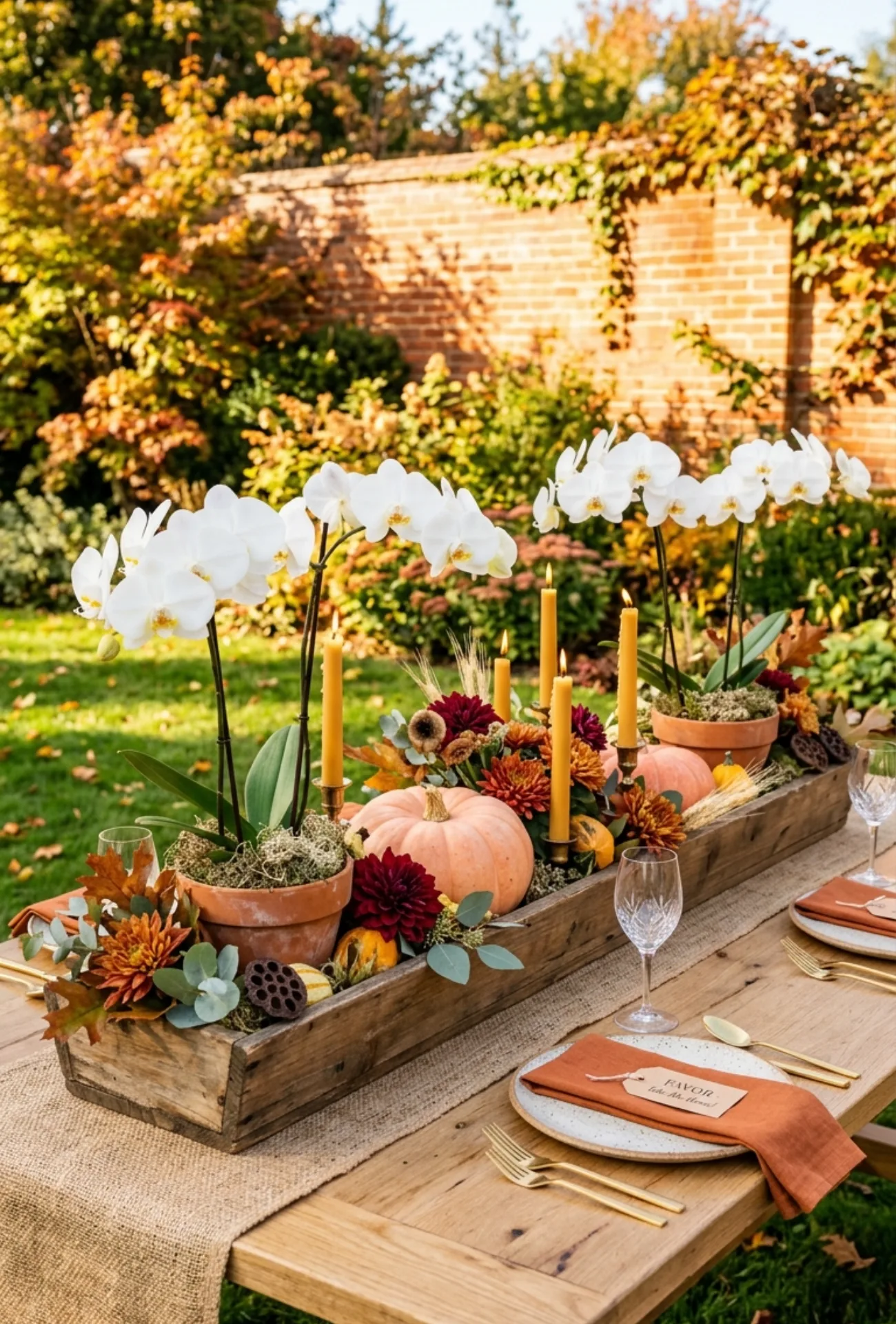 Potted Orchid Centerpieces