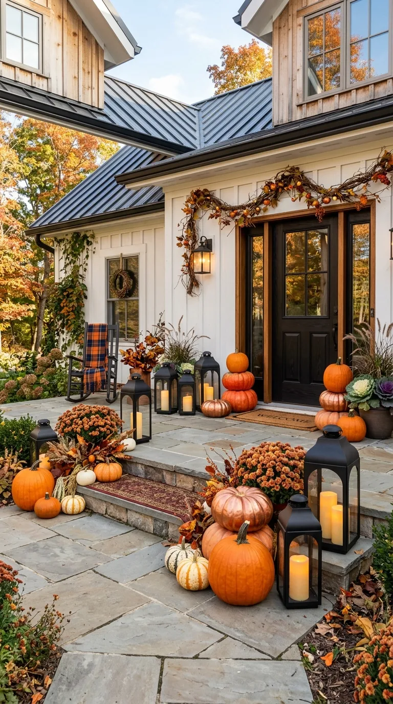 Pumpkins with Oversized Lanterns