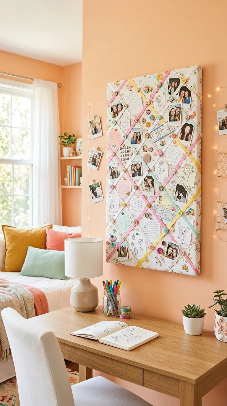 Ribbon Memo Board for Photos and Notes