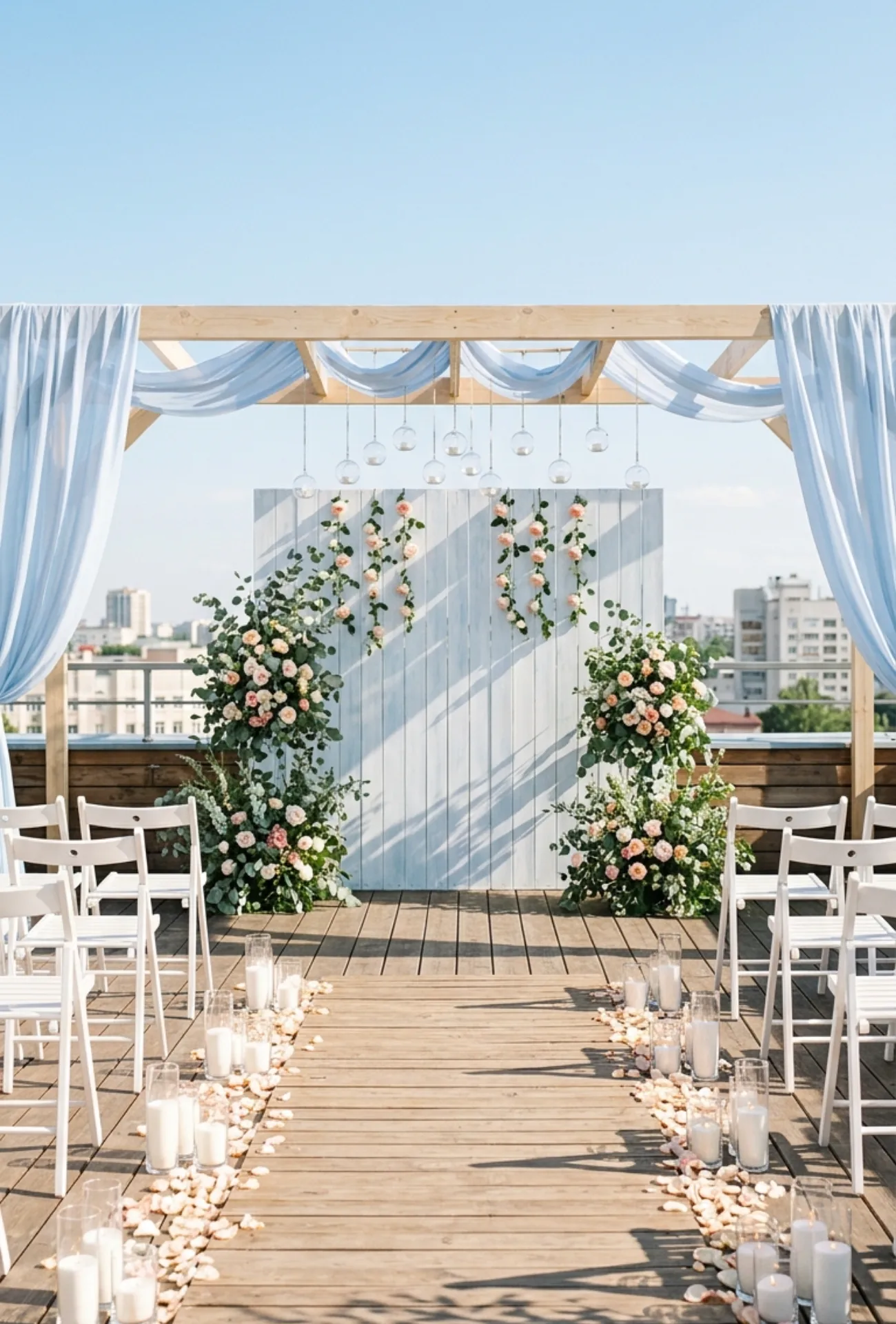 Romantic Candlelit Aisle