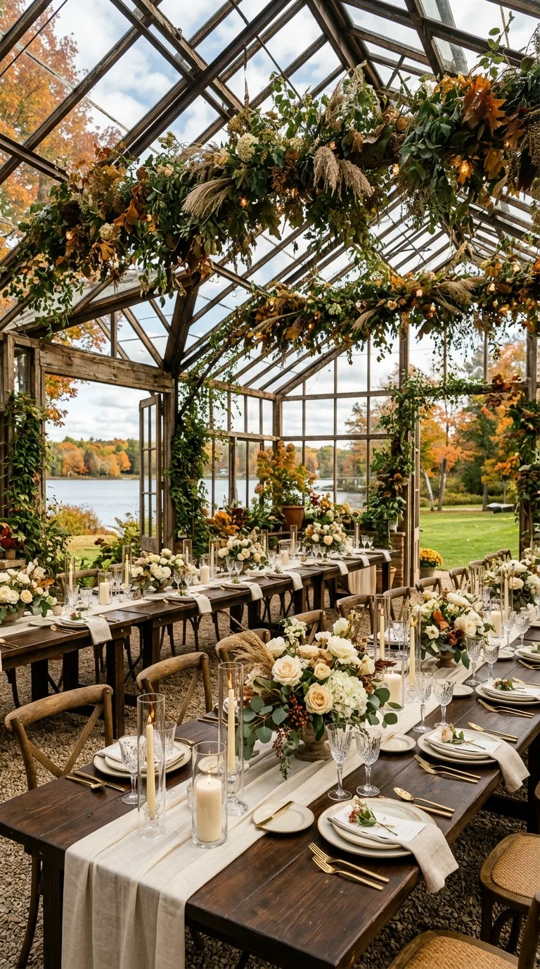 Rustic Greenhouse Reception