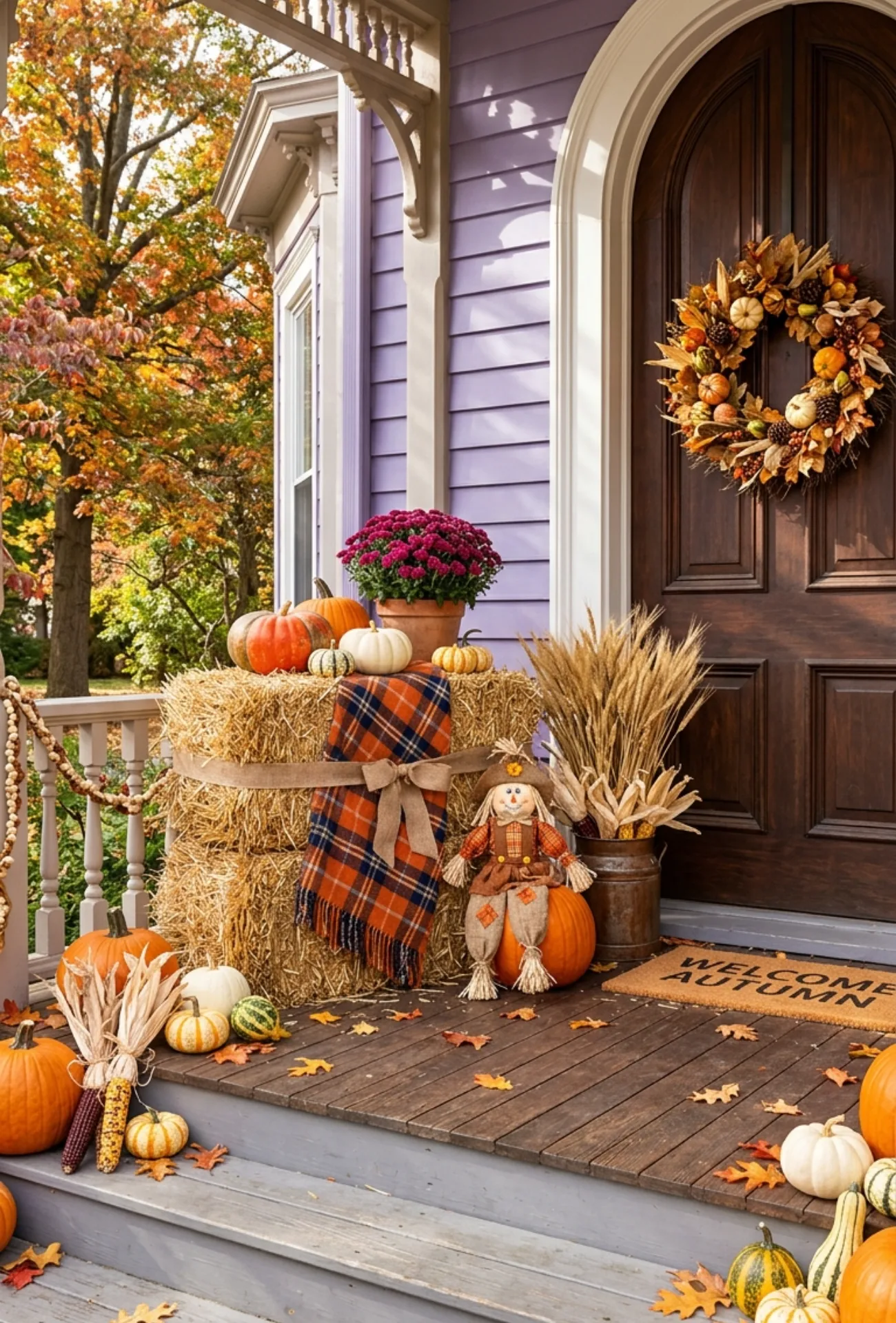 Rustic Hay Bale Display