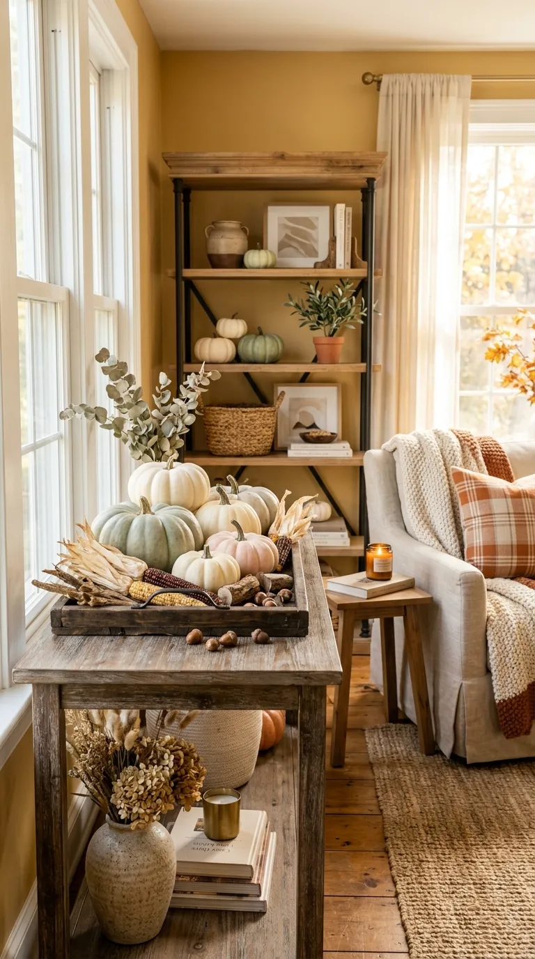 Rustic Pumpkin Display Ideas