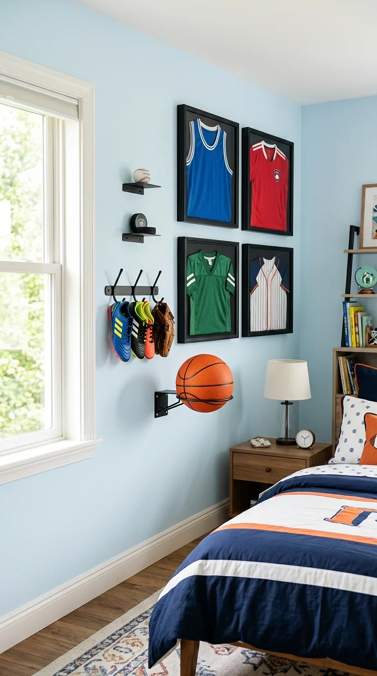 Sports Equipment Wall Display