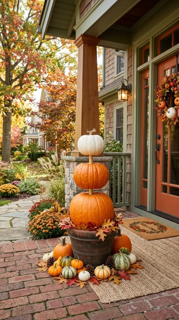 Stacked Pumpkin Topiary
