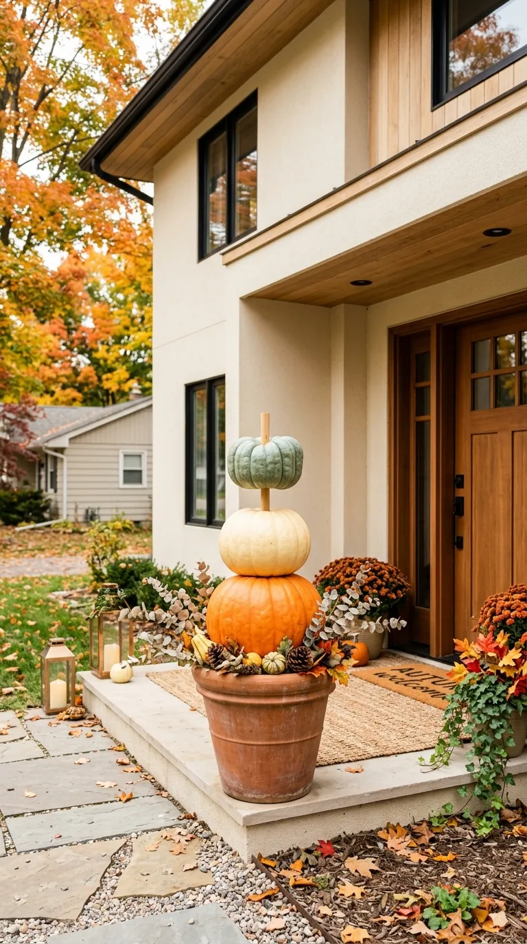 Stacked Pumpkin Topiary