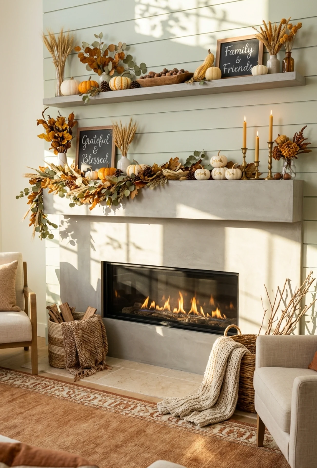 Thanksgiving Mantel Decorating Ideas