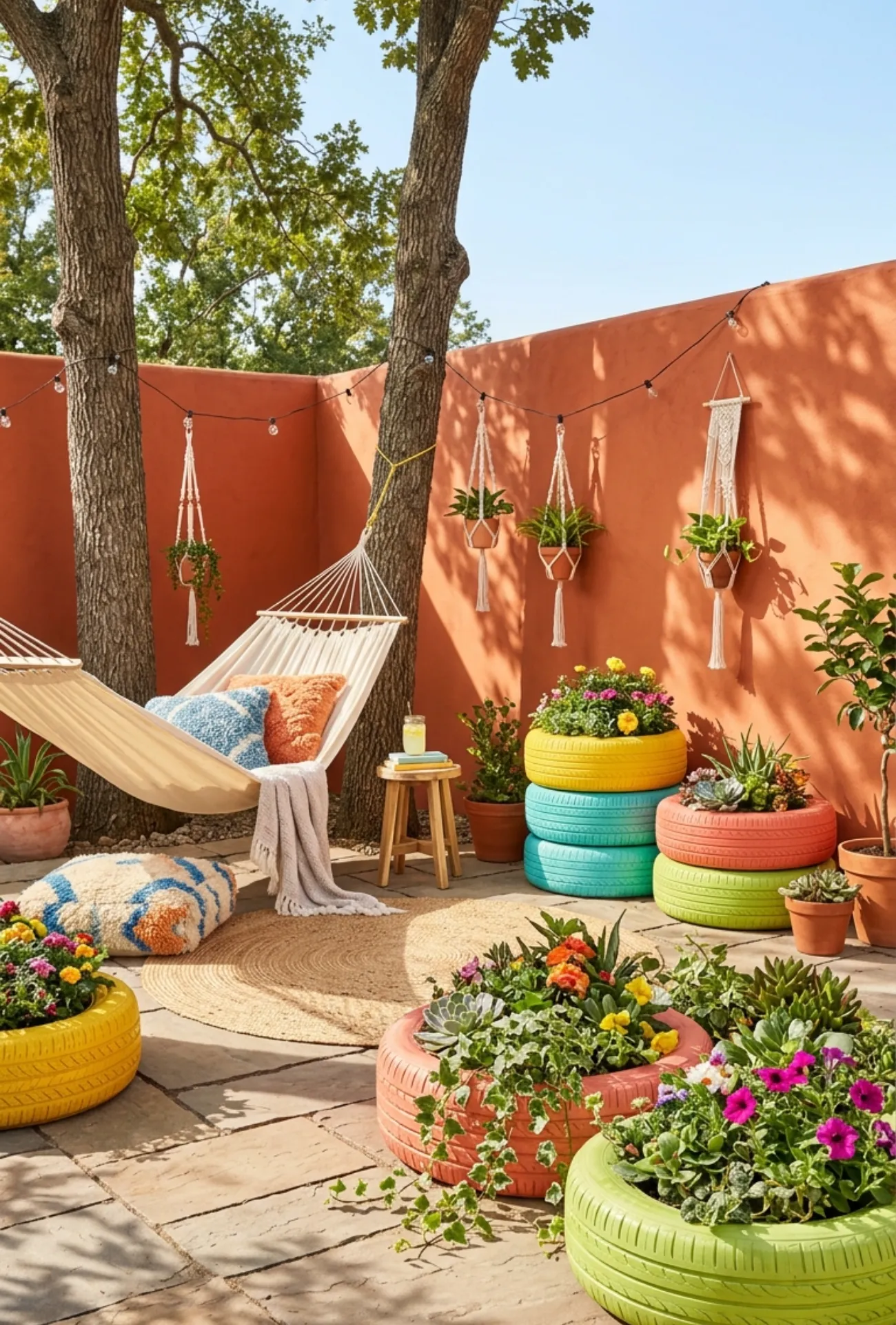 Upcycled Tire Planters
