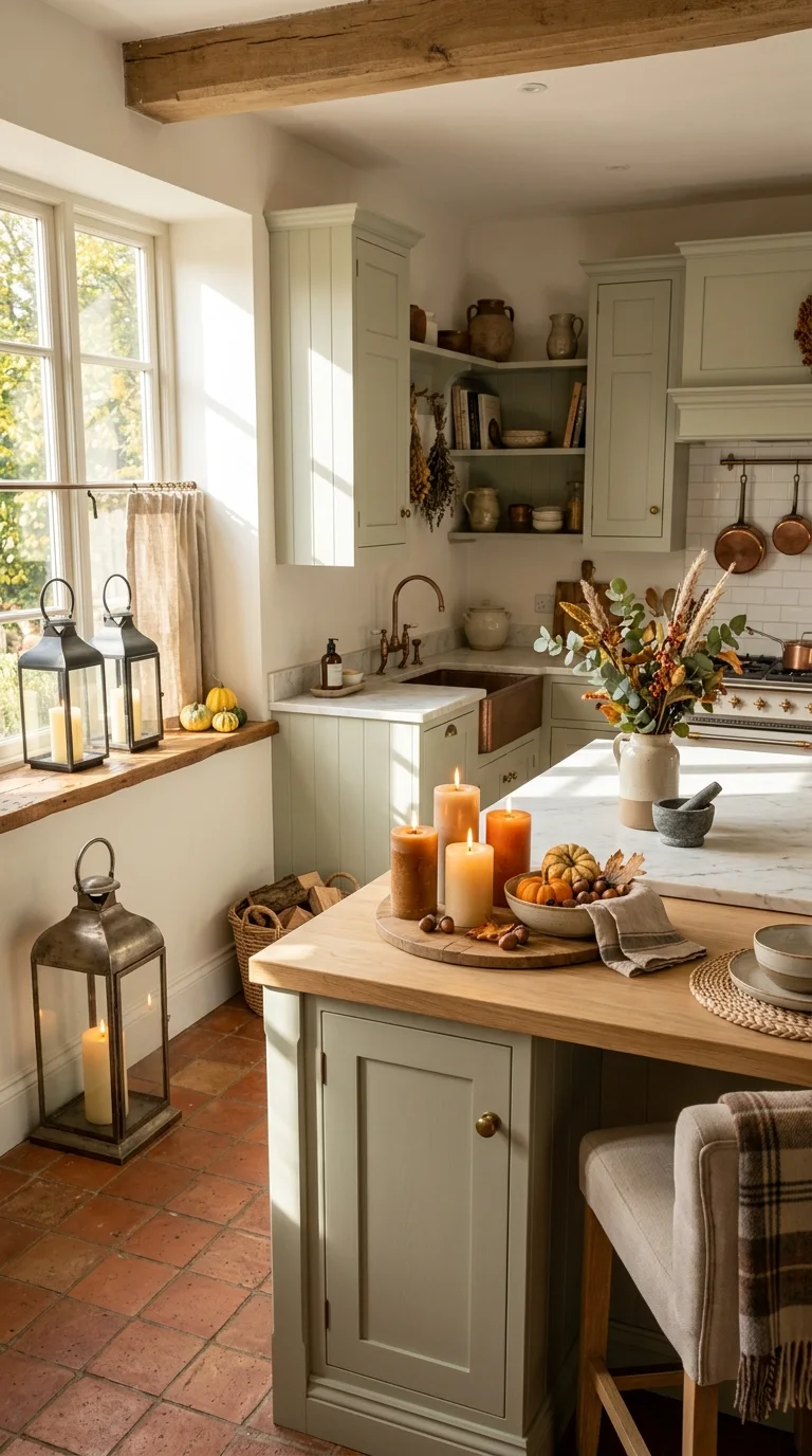 Use Candles and Lanterns in Kitchen Styling