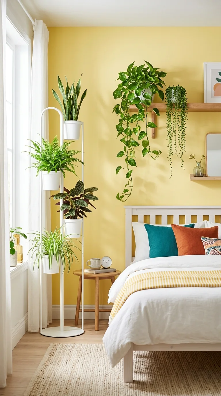 Vertical Plant Display for Small Rooms