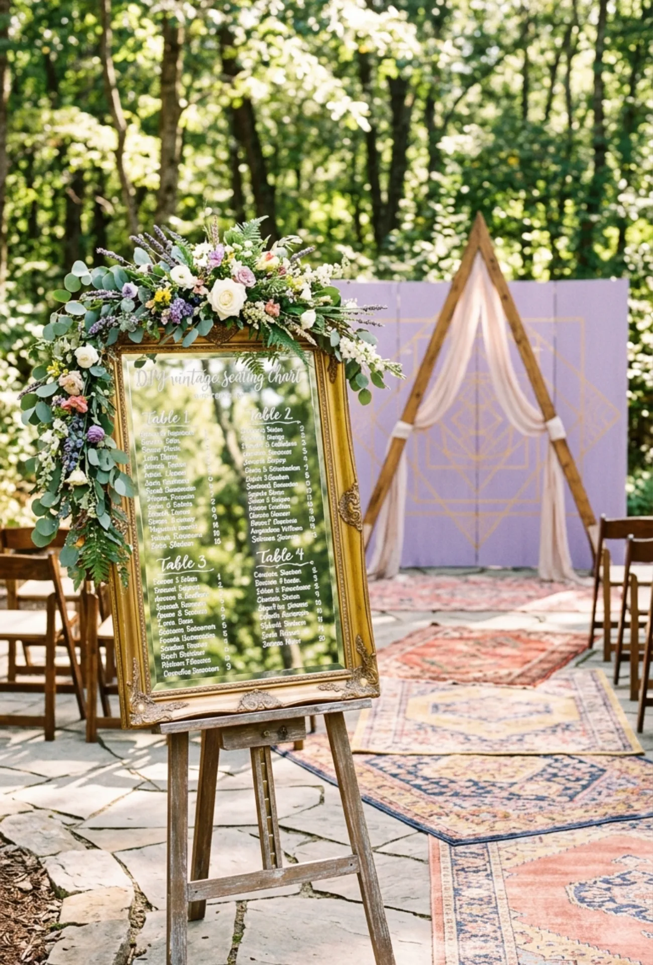 Vintage Mirror Seating Chart