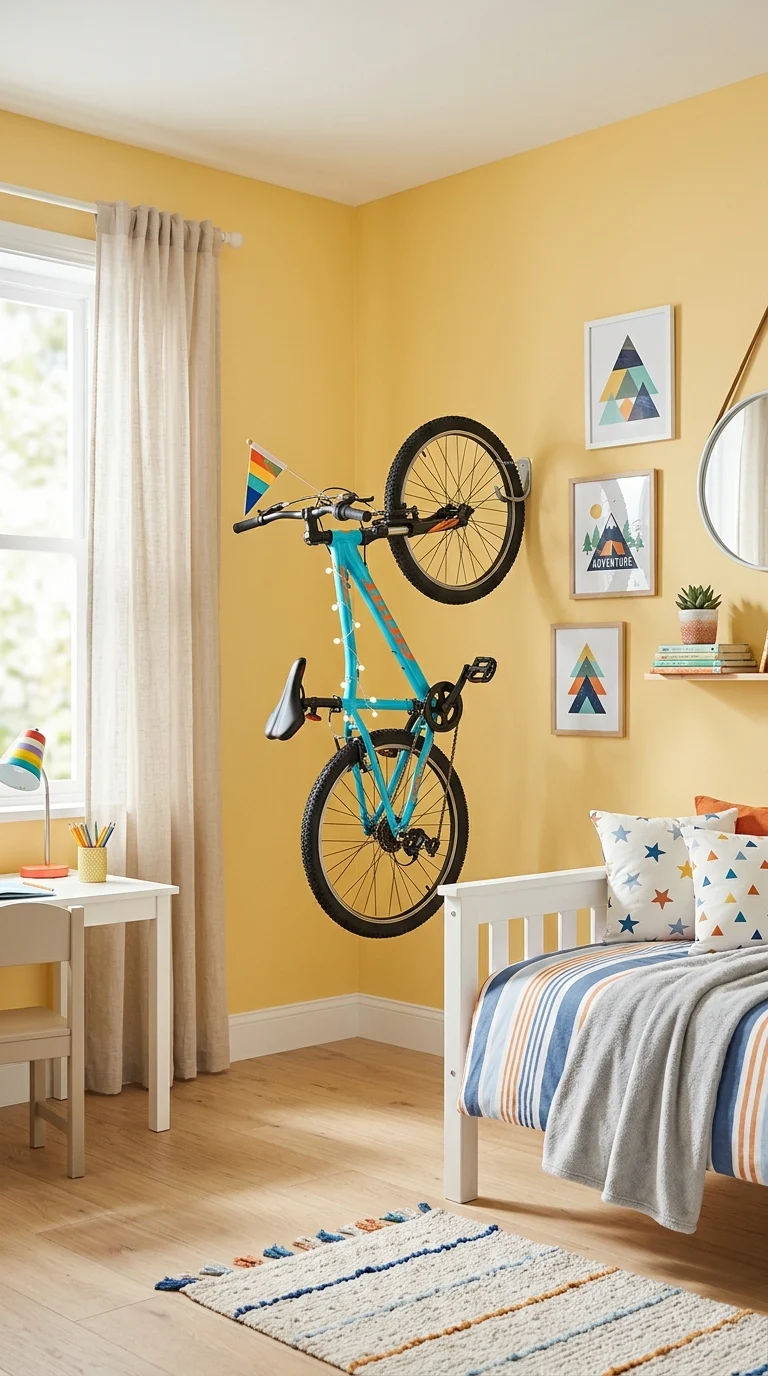 Wall-Mounted Bike Display as Decor