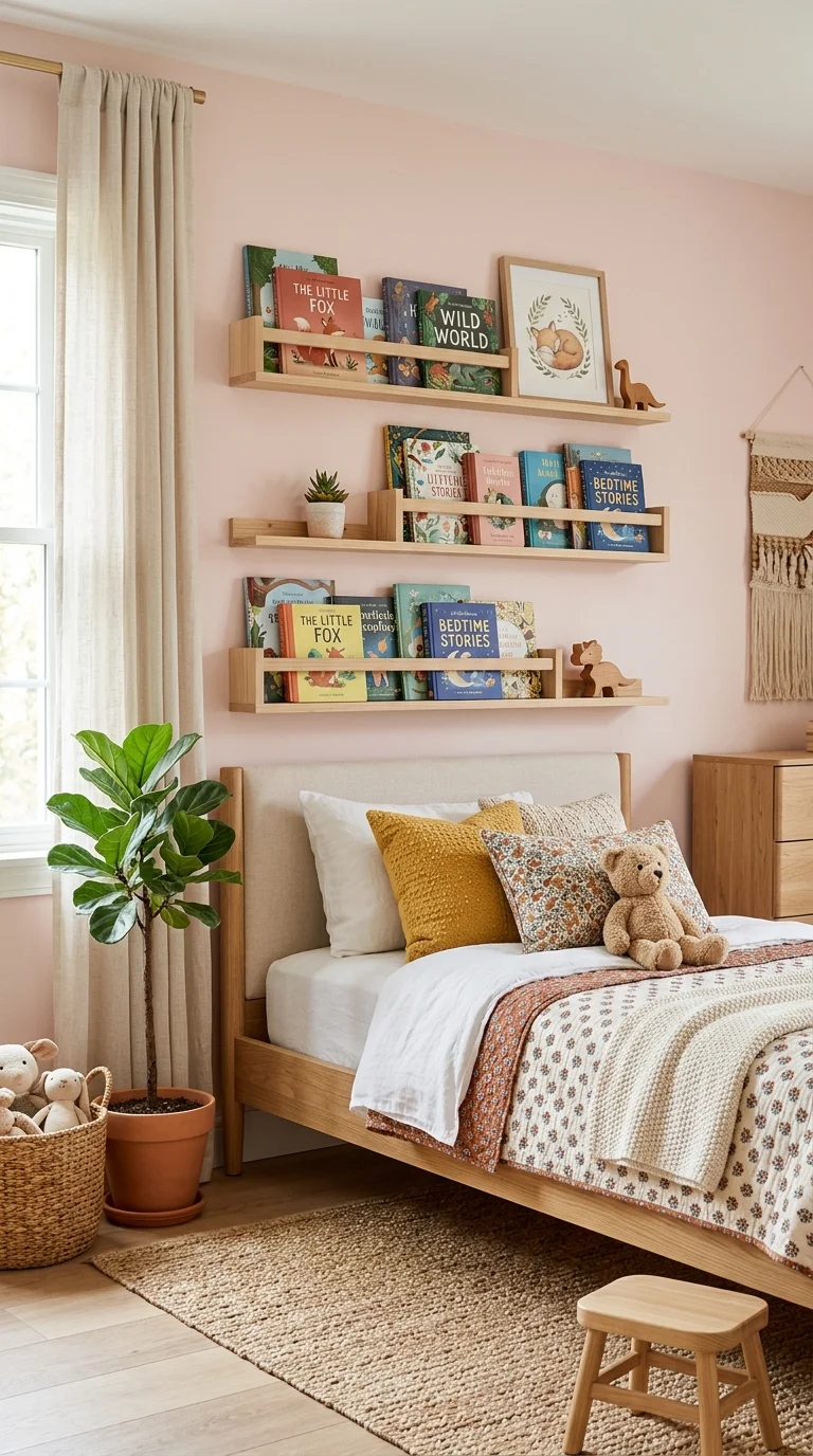 Wall-Mounted Bookshelves