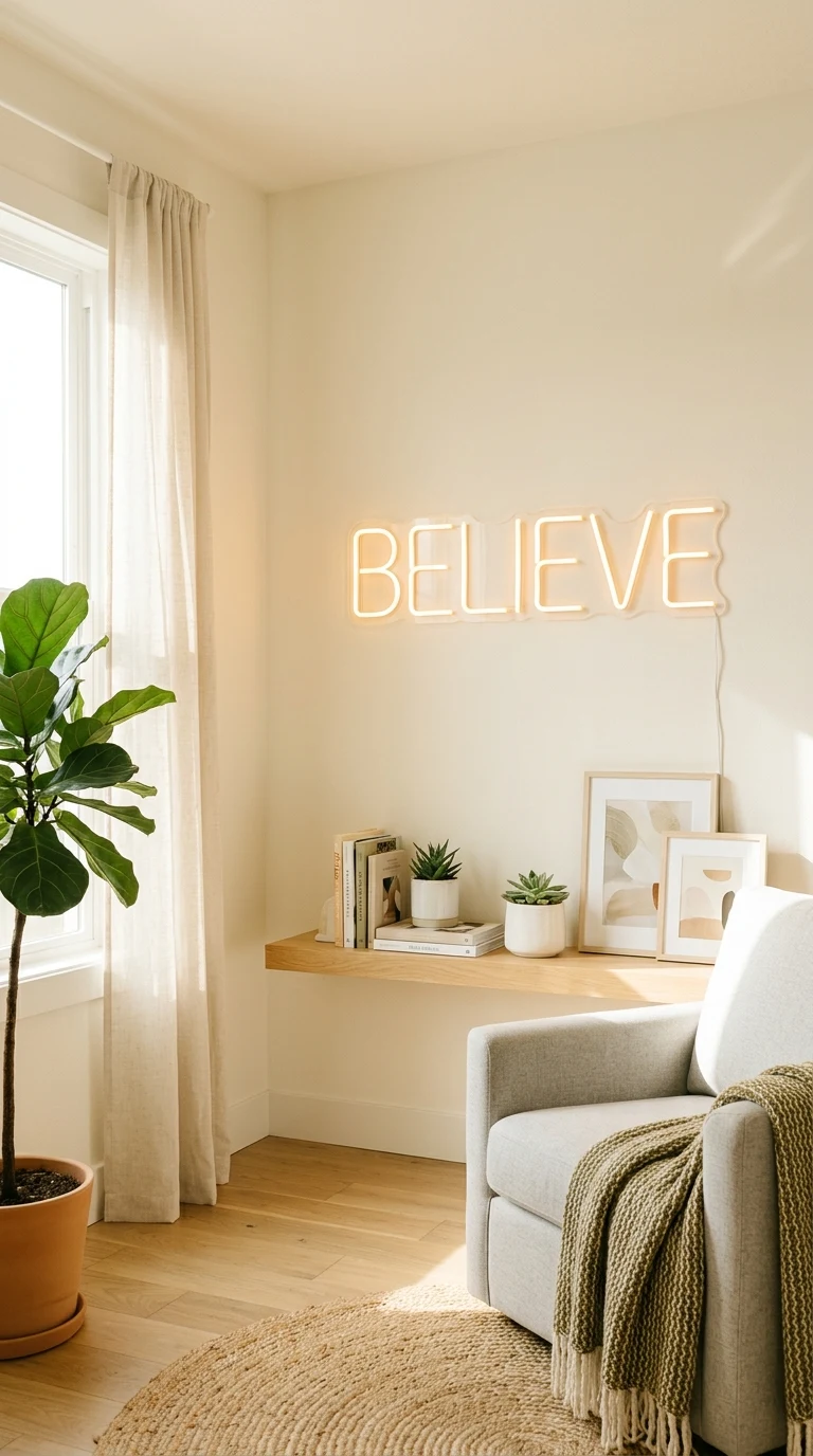 Wall-Mounted LED Neon Quote Sign