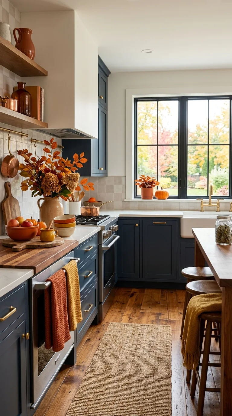 Warm Up Your Kitchen With Fall Color Accents