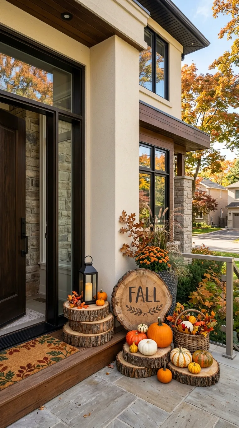 Wood Slice Porch Decor