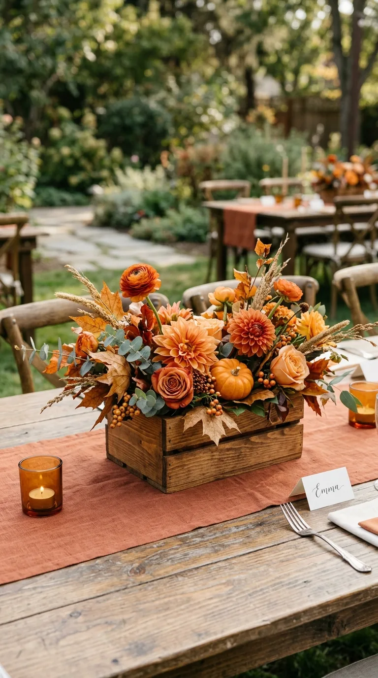 Wooden Crate Floral Box