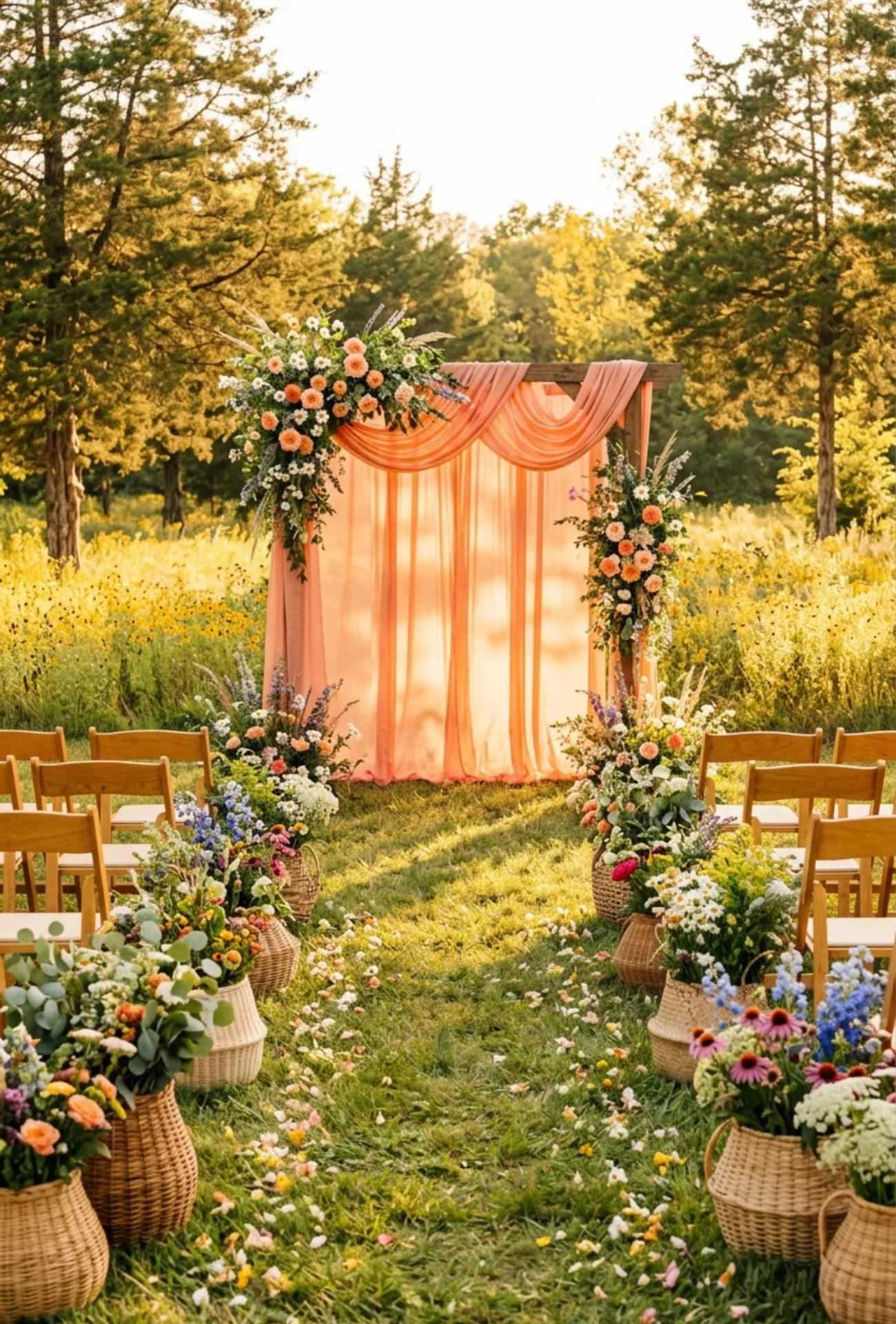 Woven Basket Floral Displays