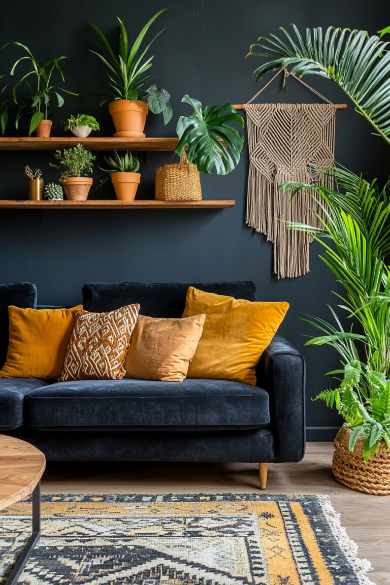 25 Dark Boho Living Room Ideas That Feel Bold and Cosy (Not Cave-Like)